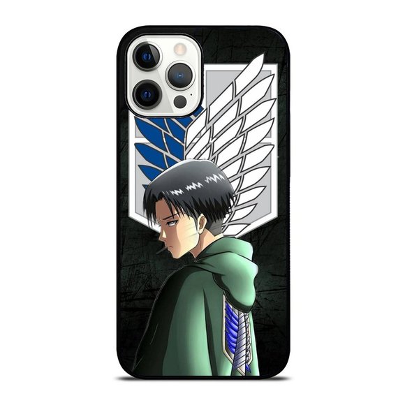 Attack on Titan Anime Levi Ackerman Survey Corps Flag in Black iPhone Case - Picture 1 of 1